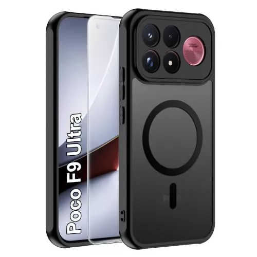 Funda Magnética para Xiaomi Poco F9 Ultra,Trasera PC y Marco de TPU Funda
