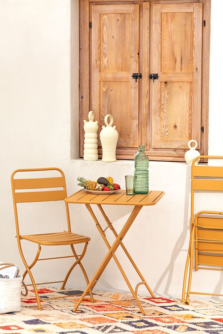 Pack Mesa Plegable Para Exterior 60x60 Cm Janti 2 Sillas Plegables Janti