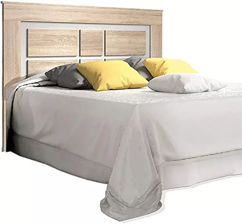 LIQUIDATOR Cabecero con Patas Modelo Lara, Color Cambrian Blanco, Medidas: 120 cm (Alto) x 160 cm (Ancho) x 3.8 (Fondo)