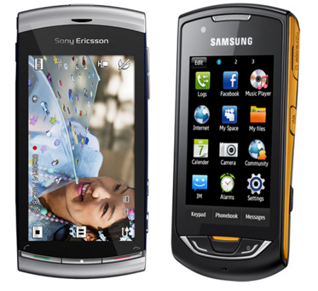 Sony Ericsson Vivaz y Samsung Onix ya con puntos Movistar