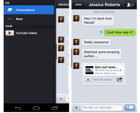 Kik Messenger se actualiza con Kik Cards, anuncian 30 millones de descargas