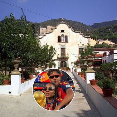 Así es el jardín de Sheila Ebana, madre de Lamine Yamal: una piscina redonda, un gran porche y un rincón donde el fútbol sigue siendo protagonista