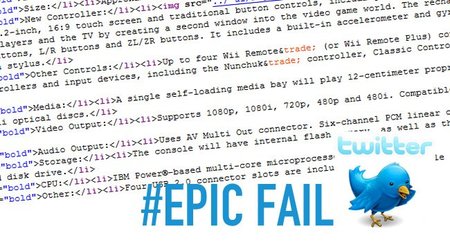 E3 2011: Se filtran por error características de Wii U. Epic Fail