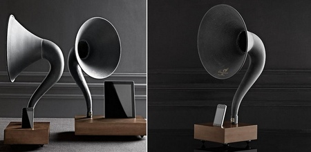 iPhone Gramophone, un bonito amplificador pasivo con toque retro