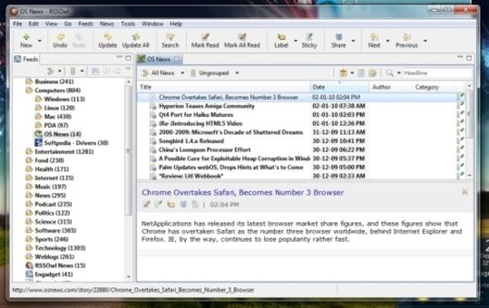 RSSOwl, un interesante lector RSS multiplataforma