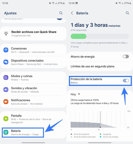 Proteccion Bateria Samsung