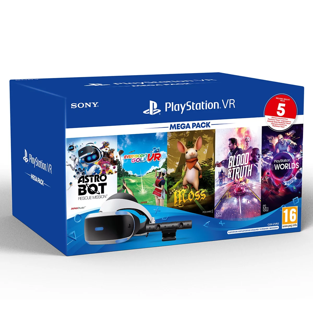 Gafas PlayStation VR Megapack + 5 Juegos + Cámara VR