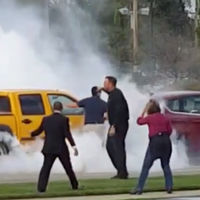 Cuando el burnout más espectacular de la semana lo haces tras quedarte 'dormido' al volante