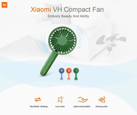 Oferta Flash: ventilador portátil Xiaomi VH Compact Fan, con batería recargable, por sólo 11 euros