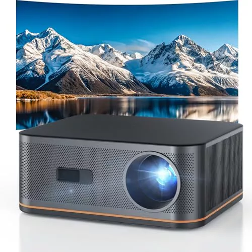 【1500 ANSI/Auto Focus/Keystone】 Proyector 4K Ultra HD, HAPPRUN Cine en Casa Proyector, WiFi 6 & Bluetooth 5.2, 300'' Projector con 50% Zoom para Movil/TV Stick/PC/PS5