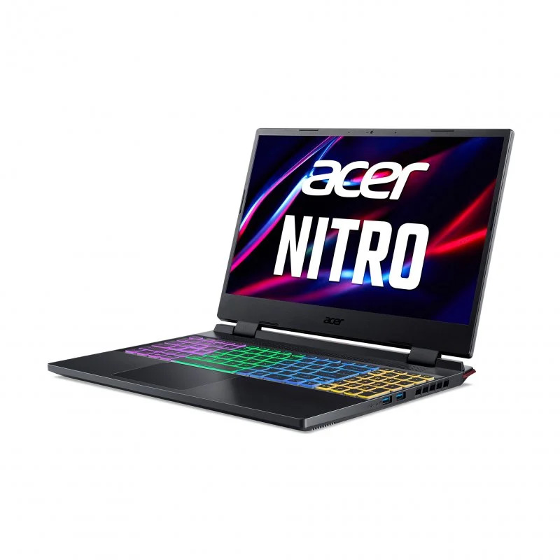 Portátil gaming - Acer Nitro AN515-46-R80A, 15.6" Full HD, AMD Ryzen™ 5 6600H, 16GB RAM, 512GB SSD, GeForce RTX™ 3050Ti, Sin sistema operativo, Negro