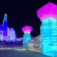 El increíble concurso de esculturas de hielo en la ciudad china de Harbin 