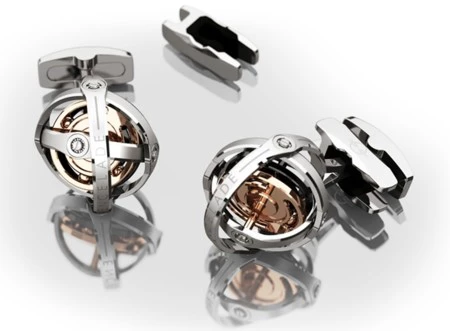 Cufflinks Gyro Gold Black 1797