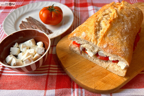 Pane Cunzato Bocadillo Tres Ingredientes