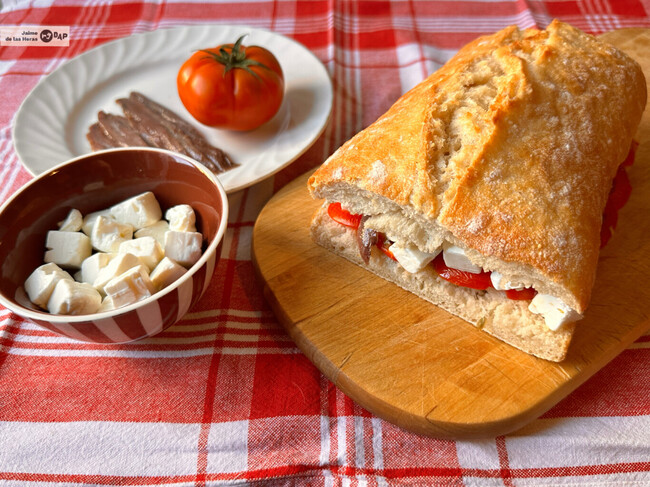 Pane Cunzato Bocadillo Tres Ingredientes
