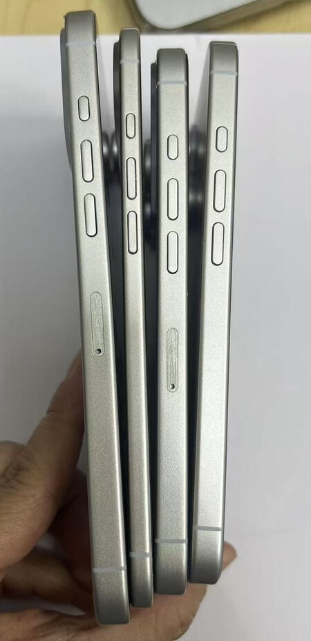 Lateral izquierdo de la familia iPhone 17