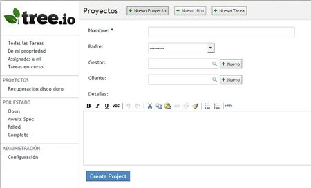 Gestor de proyectos Tree.io