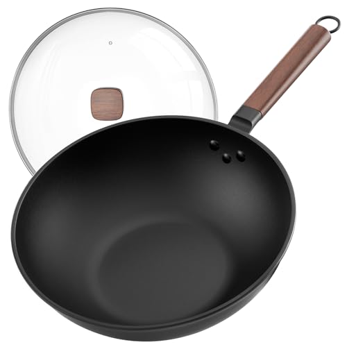 Jobin 33cm/13inch Wok de Acero al Carbono 