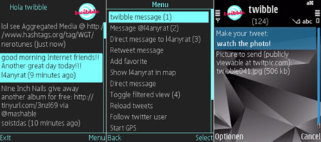 Twibble, cliente de Twitter con soporte GPS