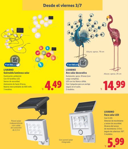 Foco Solar Livarno Folleto Lidl
