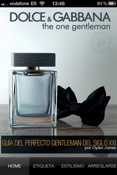 Revisamos la App para iPhone de Dolce&Gabbana: Normas para el Caballero Moderno