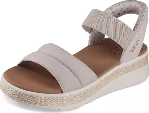 Skechers Bobs Sun Ray, Sandalia Mujer, Taupe, 40 EU