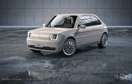 El Fiat 126 Vision es una exquisita propuesta de coche eléctrico que mezcla el clásico de Fiat y el estilo del Honda e