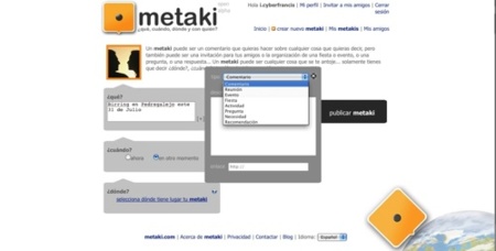 Metaki, red de microblogging para convocar tipos de eventos