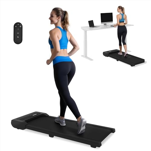 FlexiSpot Cinta de Correr, Cinta de Andar Eléctrica Cintas de Correr Silenciosas 1-6km/h, Portátil 2 en 1 con Mando a Distancia y Pantalla LED Carga de 120kg para Casa y Oficina-Negro
