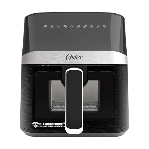 Oster® Freidora de Aire Digital, Ventana y Luz Interna, 4L de Capacidad, con 10 Programas Automáticos