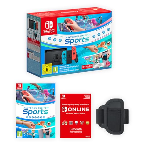 Consola Nintendo Switch + Nintendo Switch Sports + 3 meses NSO + Cinta de la pierna + Animal Crossing/Super Mario 3D World