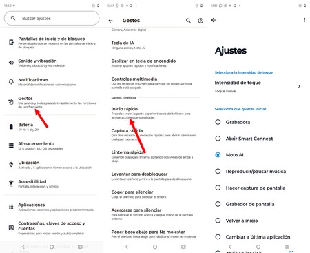 Gesto Doble Toque Motorola