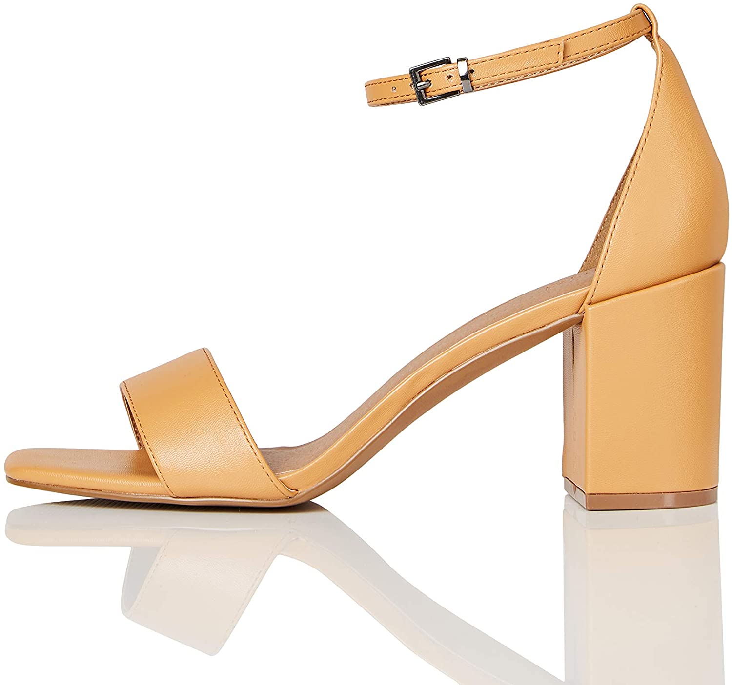 Marca Amazon - find. Zapatos con tacon y correa de tobillo Mujer