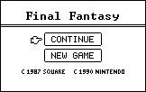 Final Fantasy en la calculadora