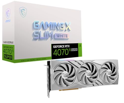 MSI GeForce RTX 4070 Ti Super 16G Gaming X Slim White - Tarjeta Gráfica