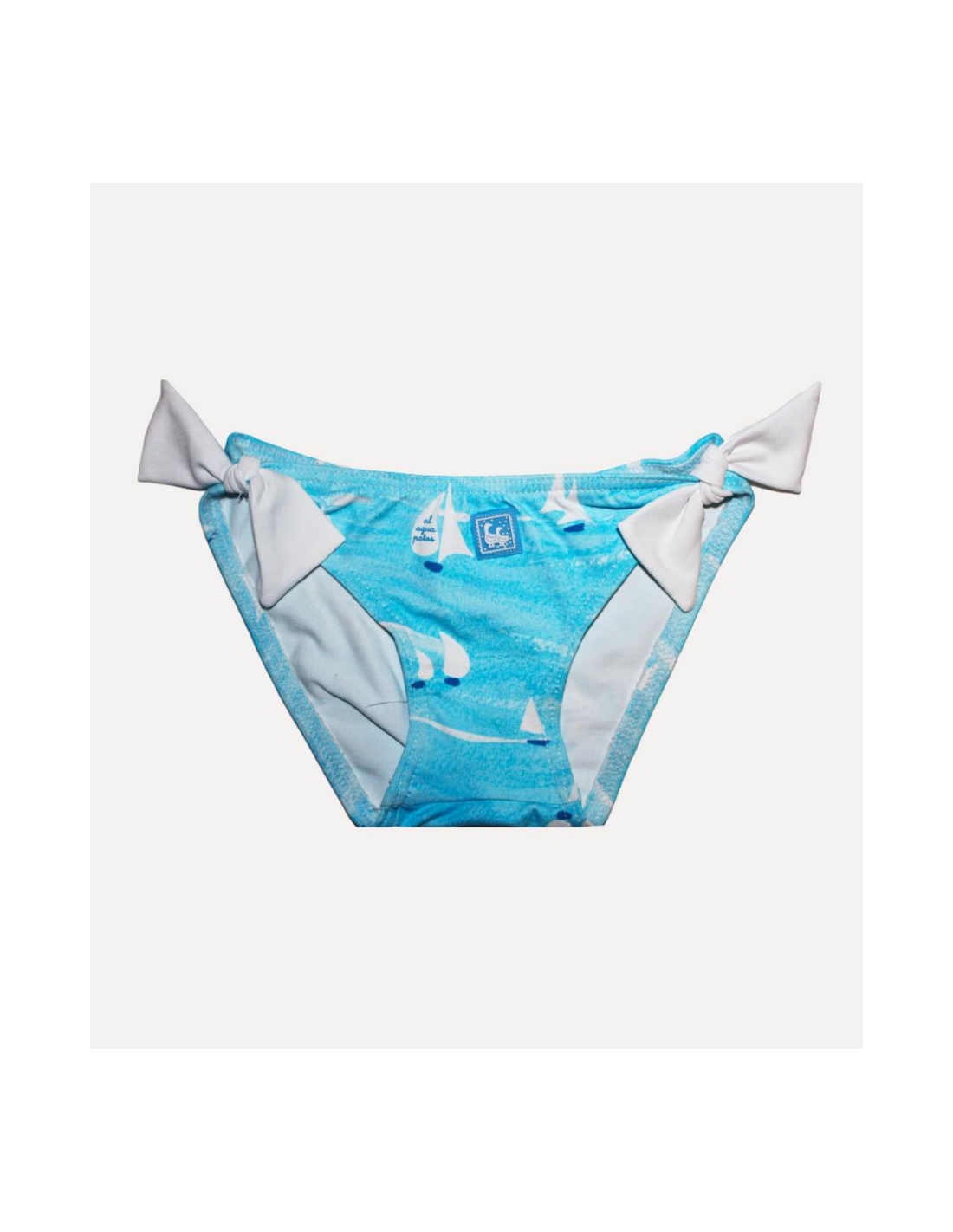 Braguita azul con detalles de lazos