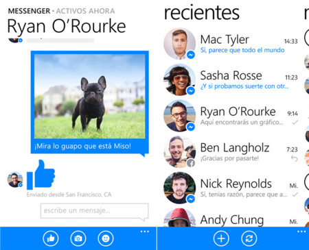 Facebook Messenger llega a Windows Phone 8