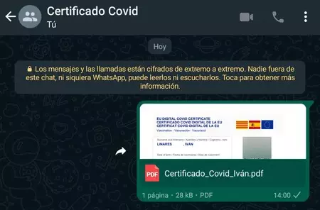 Covid Whatsapp証明書