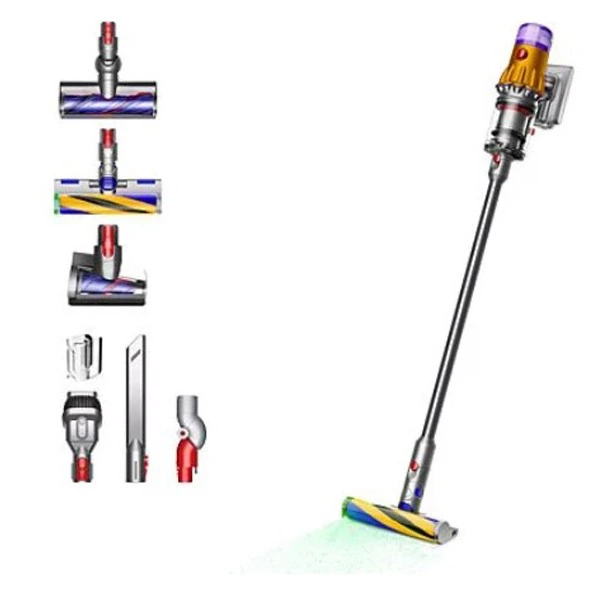 Aspirador escoba - Dyson v12 Detect™ Slim Absolute, Potencia succión 150 AW, Inteligente y Ligero, 60 min, Pantalla LCD, Tecnología Láser
