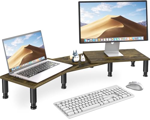 AX WABER Soporte elevador de monitor doble