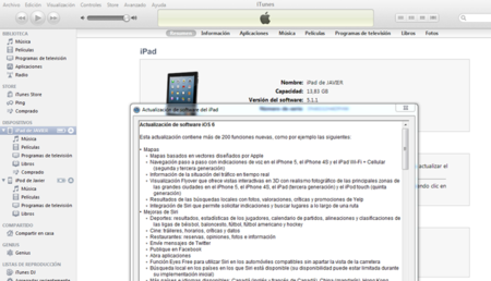 iOS 6 ya disponible para descargar desde OTA (Over the Air) o iTunes