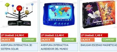 50% de descuento si te llevas dos en Juguetilandia