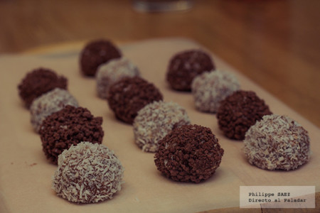 Trufas de chocolate. Receta navideña