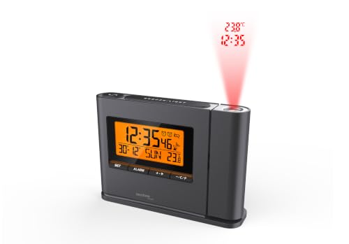     Radio controlled alarm clock with projector