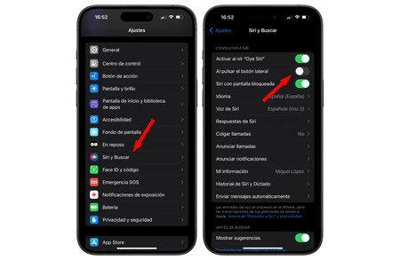 Siri ボタンのロックを解除する iPhone Apple