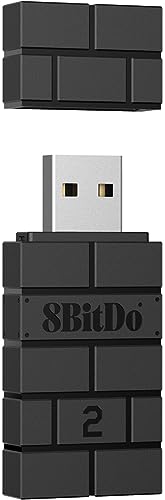 8Bitdo - Wireless USB Adapter 2 for Switch OLED, Windows PC, Mac and Raspberry Pi, PS5, PS4, Switch Pro Controller and More 