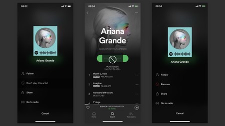 Spotify para iOS te permitirá bloquear a artistas individuales de todas sus secciones