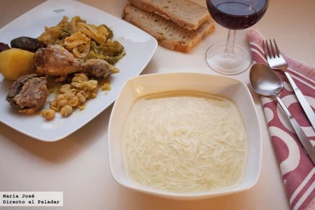 Sopa y puchero, receta tradicional ibicenca