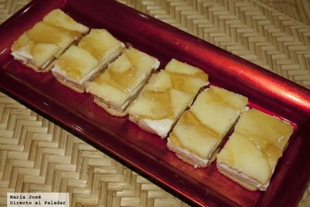 Mousse de foie y queso de cabra con manzanas caramelizadas. Receta con Thermomix