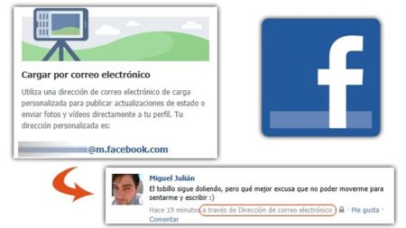Actualiza tu estado de Facebook con un email